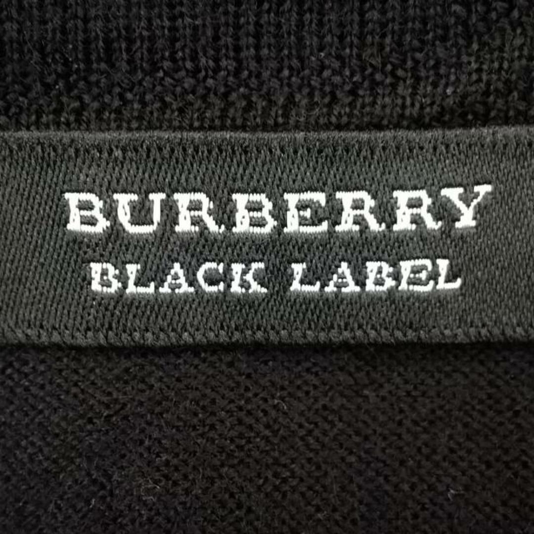 BURBERRY BLACK LABEL(バーバリーブラックレーベル)のBurberry Black Label(バーバリーブラックレーベル) カーディガン サイズ3 L メンズ美品  - 黒 長袖 メンズのトップス(カーディガン)の商品写真