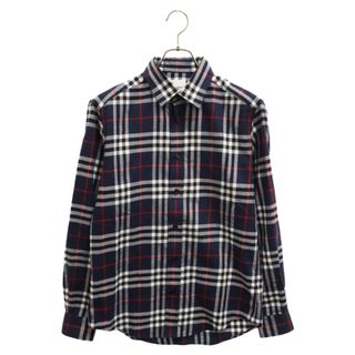 BURBERRY - BURBERRY バーバリー 長袖チェックシャツ ノバチェック ネイビー 8020881