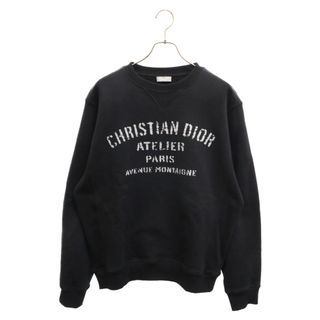 DIOR ディオール 20AW アトリエロゴクルーネックスウェットトレーナー ブラック 043J655A0531