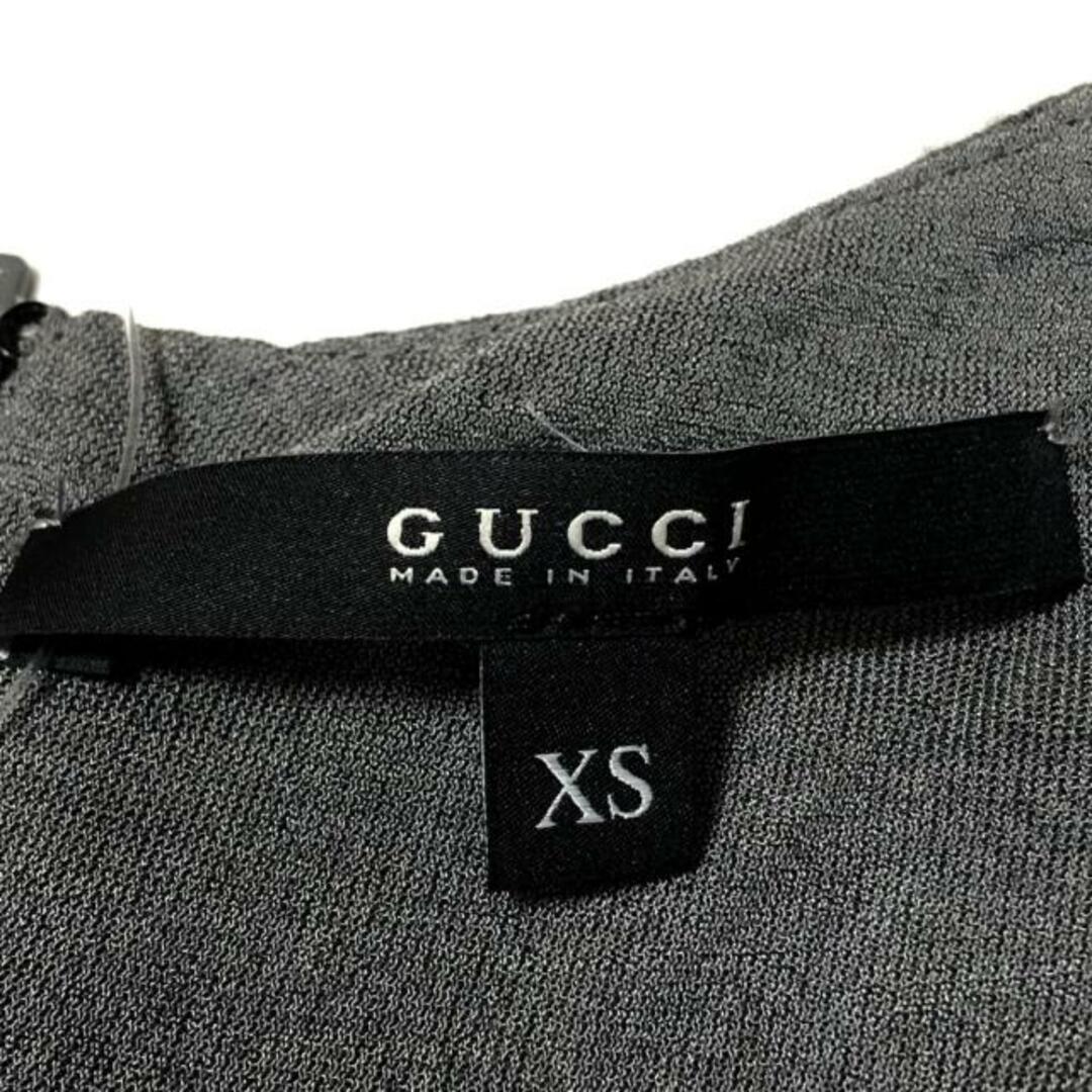 Gucci(グッチ)のGUCCI(グッチ) ワンピース サイズXS レディース - ダークグレー ノースリーブ/ひざ丈 レディースのワンピース(その他)の商品写真