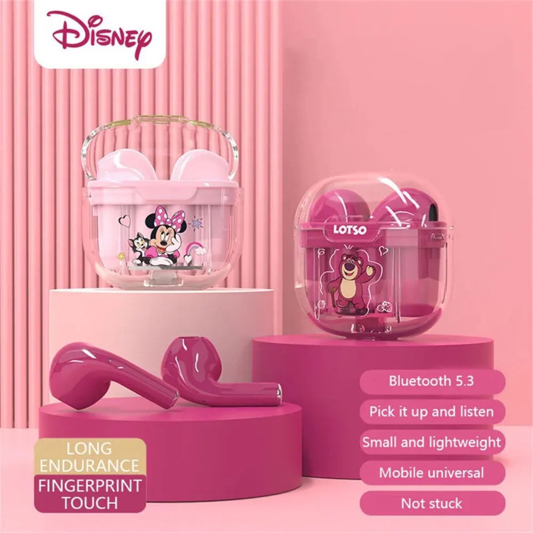 Disney(ディズニー)の【新品未使用】 ワイヤレスイヤホン ミニー ピンク ♡ Bluetooth スマホ/家電/カメラのオーディオ機器(ヘッドフォン/イヤフォン)の商品写真