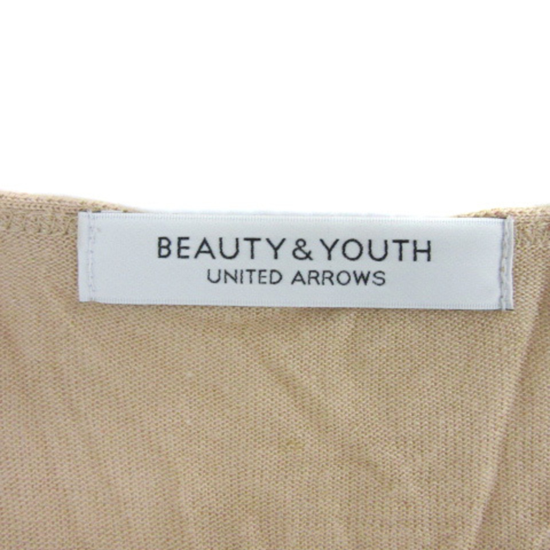 BEAUTY&YOUTH UNITED ARROWS(ビューティアンドユースユナイテッドアローズ)のB&Y ユナイテッドアローズ ニットカーディガン 前開き リネン混 ベージュ レディースのトップス(カーディガン)の商品写真