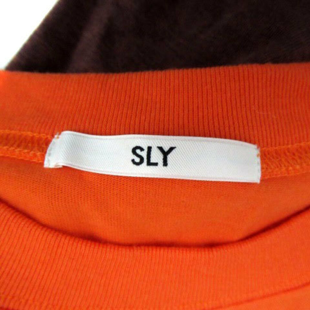 SLY(スライ)のスライ Tシャツ カットソー 五分 ショート F グラデーション オレンジ 赤茶 レディースのトップス(その他)の商品写真