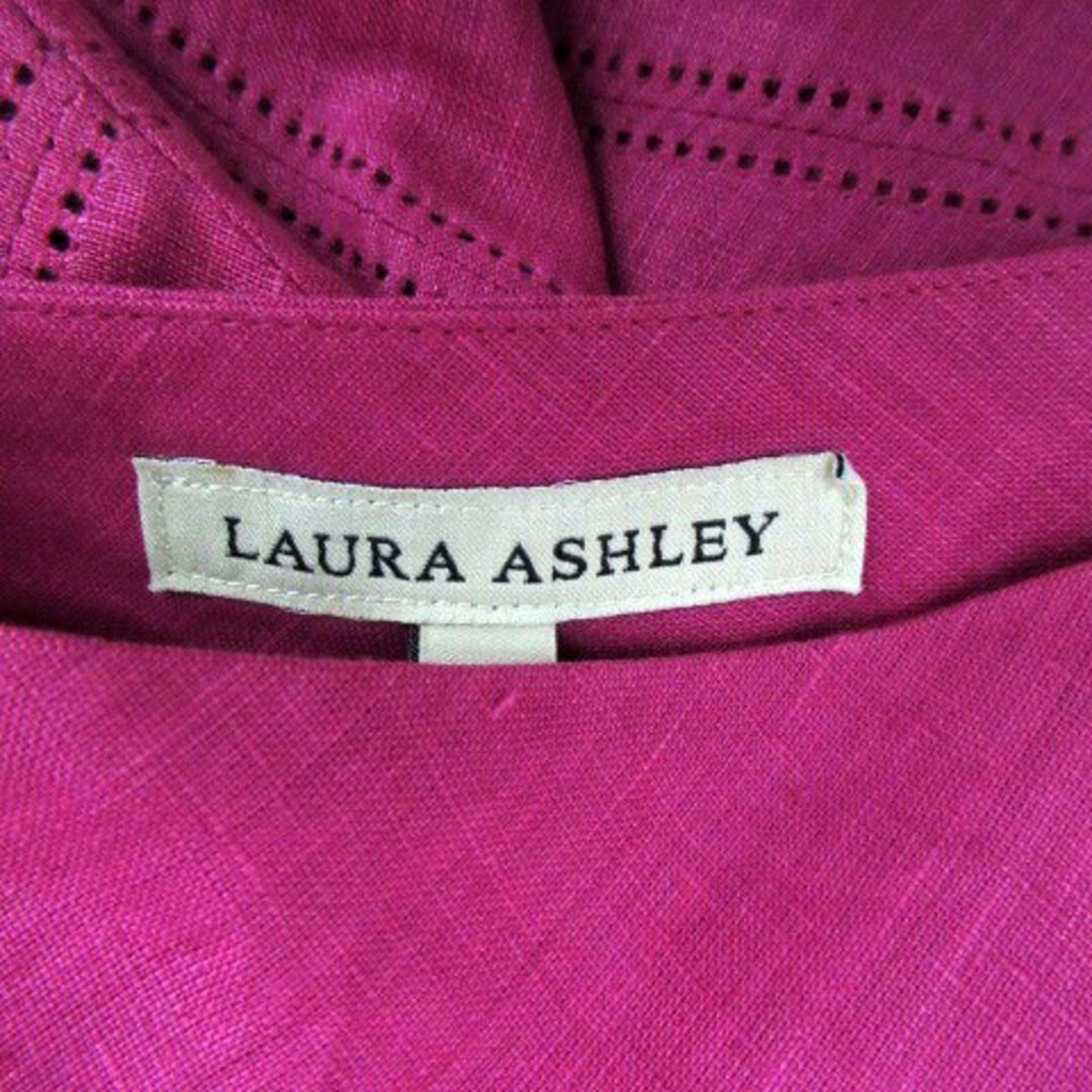 LAURA ASHLEY(ローラアシュレイ)のローラアシュレイ フレアスカート ロング丈 マキシ丈 リネン 11 マゼンタ レディースのスカート(ロングスカート)の商品写真