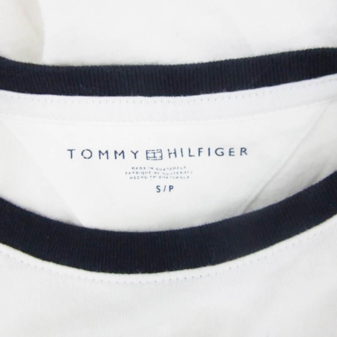 TOMMY HILFIGER(トミーヒルフィガー)のトミーヒルフィガー Tシャツ カットソー 半袖 刺繍 ロゴ S ホワイト レディースのトップス(Tシャツ(半袖/袖なし))の商品写真