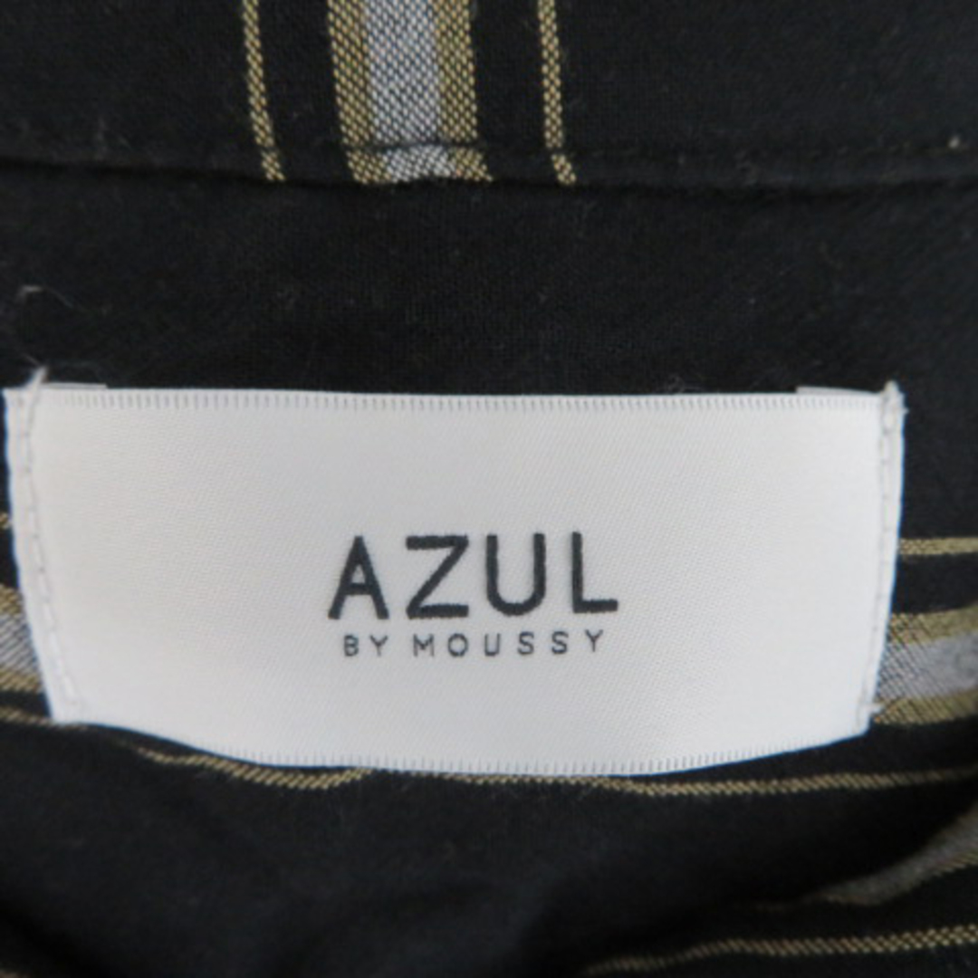 AZUL by moussy(アズールバイマウジー)のアズールバイマウジー シャツワンピース ロング丈 長袖 オープンカラー レディースのワンピース(ロングワンピース/マキシワンピース)の商品写真