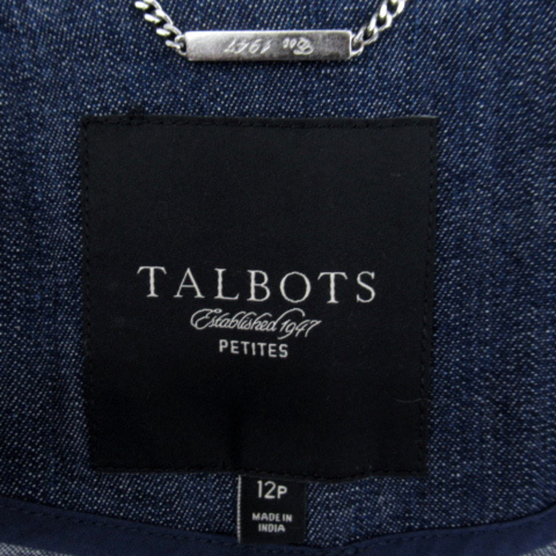 TALBOTS(タルボット)のタルボット デニムトレンチコート スプリングコート 大きいサイズ 12P 紺 レディースのジャケット/アウター(トレンチコート)の商品写真