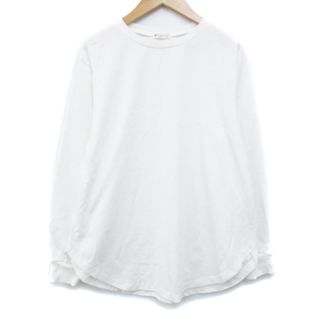 アクシーズファム(axes femme)のアクシーズファム カットソー Tシャツ 長袖 ラウンドネック 無地 M 白(カットソー(長袖/七分))