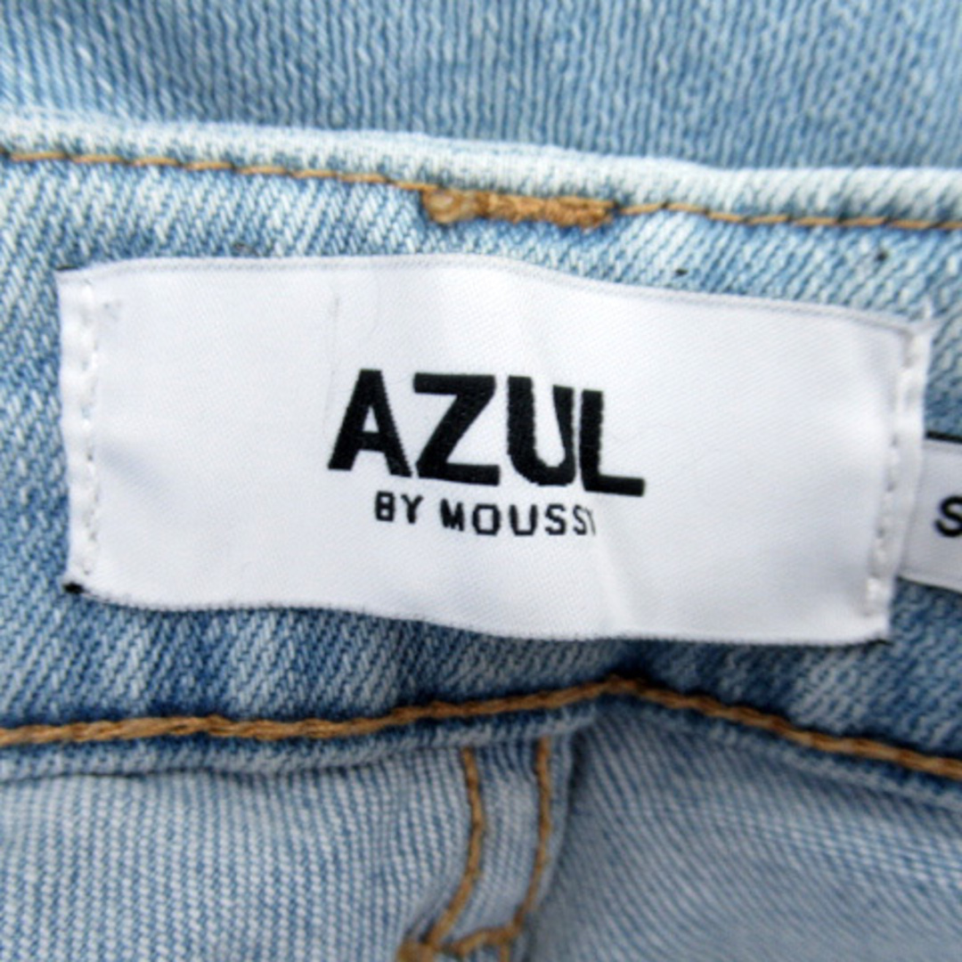 AZUL by moussy(アズールバイマウジー)のアズールバイマウジー デニムパンツ ジーンズ スキニー ダメージ加工 S 水色 レディースのパンツ(デニム/ジーンズ)の商品写真