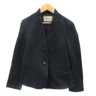 ユナイテッドアローズ(UNITED ARROWS)のユナイテッドアローズ ノーカラージャケット ミドル丈 シングルボタン 無地 38(その他)