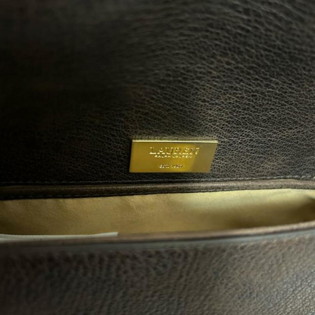 Ralph Lauren(ラルフローレン)のRalphLauren(ラルフローレン) ショルダーバッグ Tanner ダークブラウン×アイボリー 2way レザー×ムートン レディースのバッグ(ショルダーバッグ)の商品写真