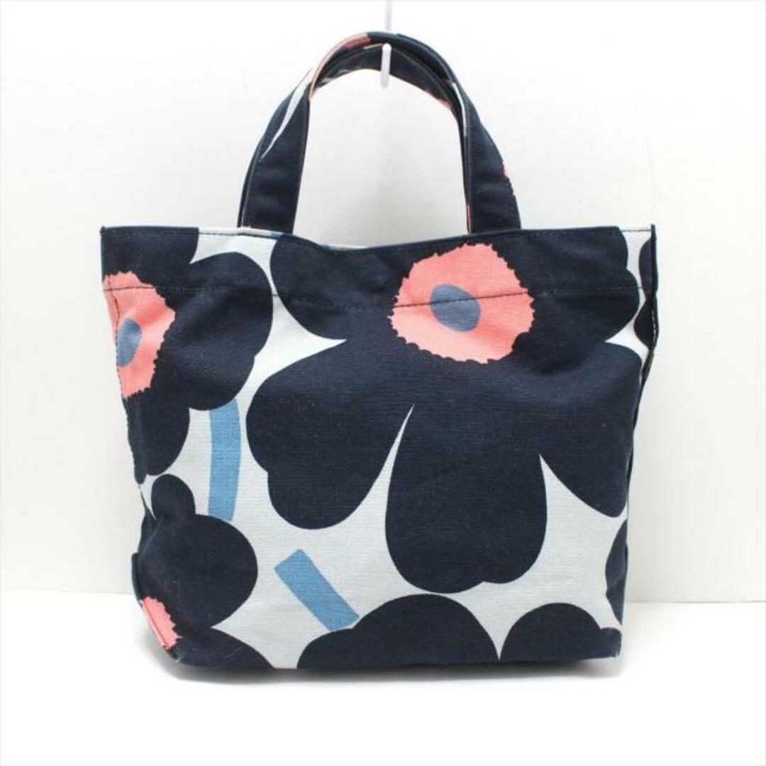 marimekko(マリメッコ)のmarimekko(マリメッコ) トートバッグ - ネイビー×ブルー×ピンク ウニッコ コットン レディースのバッグ(トートバッグ)の商品写真