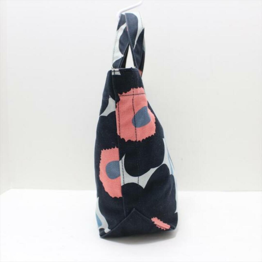 marimekko(マリメッコ)のmarimekko(マリメッコ) トートバッグ - ネイビー×ブルー×ピンク ウニッコ コットン レディースのバッグ(トートバッグ)の商品写真