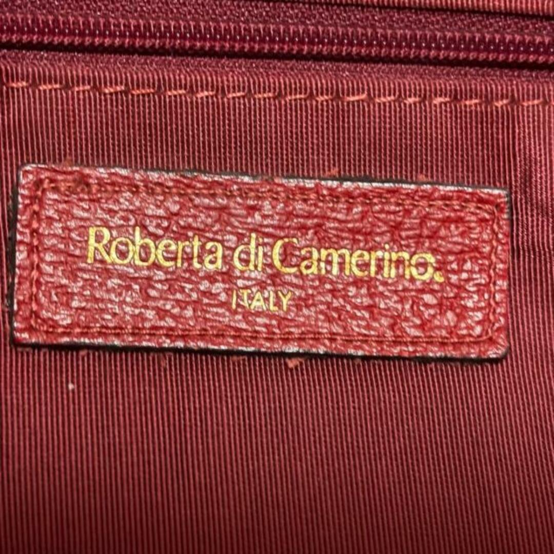 ROBERTA DI CAMERINO(ロベルタディカメリーノ)のRoberta di camerino(ロベルタ ディ カメリーノ) トートバッグ美品  - ボルドー×レッド×黒 ジャガード×レザー レディースのバッグ(トートバッグ)の商品写真