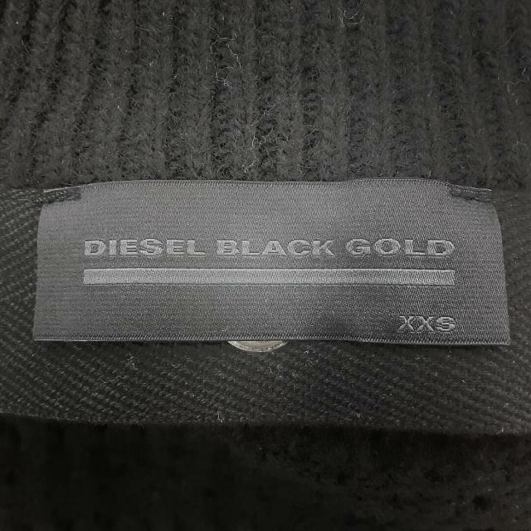 DIESEL BlackGold(ディーゼルブラックゴールド) ブルゾン サイズXXS XS メンズ - 黒 長袖/ニット/フード着脱可/秋/冬 メンズのジャケット/アウター(ブルゾン)の商品写真