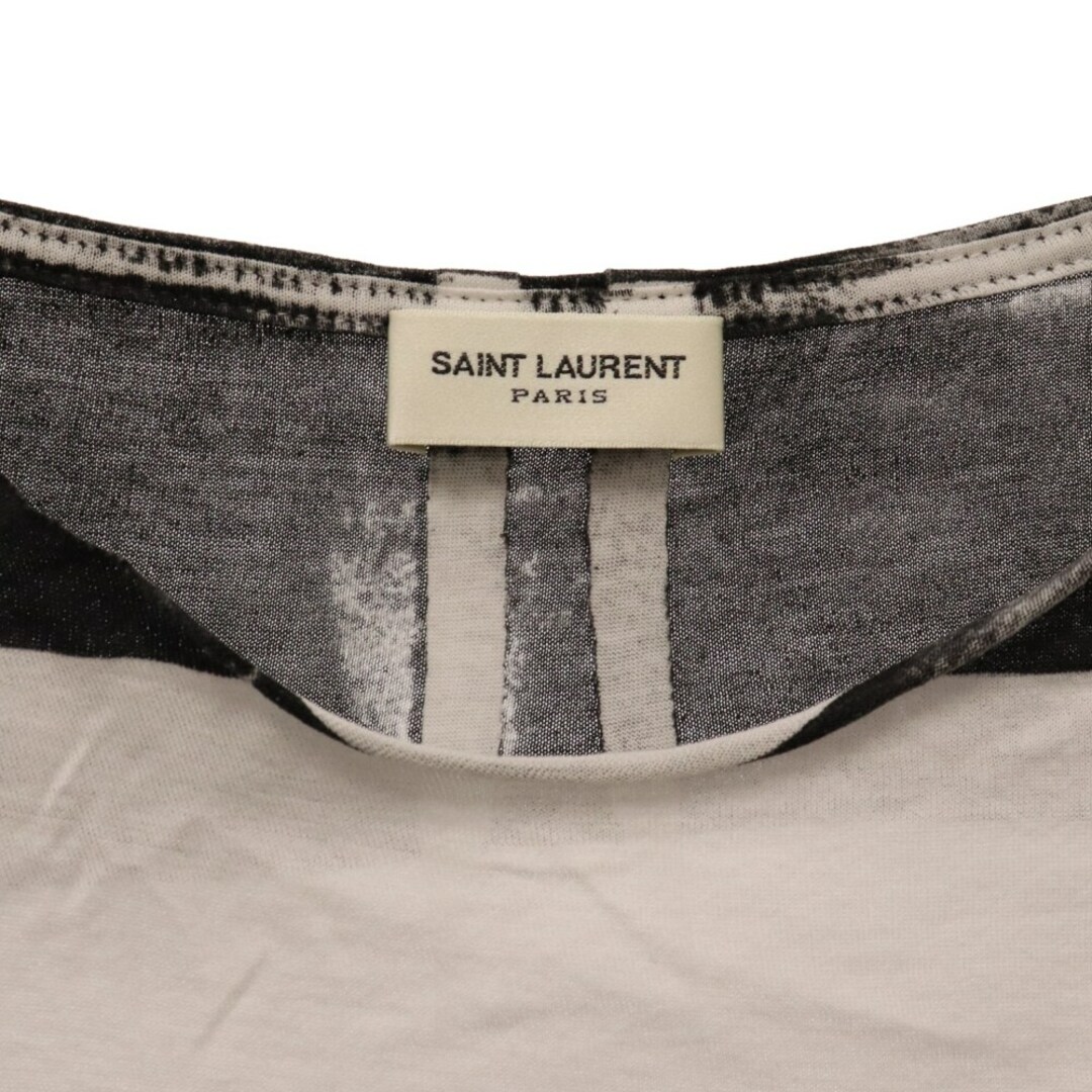 Saint Laurent(サンローラン)のSAINT LAURENT PARIS サンローランパリ 15SS ボーダーペイント 半袖 Tシャツ ブラック/ホワイト 387885 Y2LP1 メンズのトップス(Tシャツ/カットソー(半袖/袖なし))の商品写真