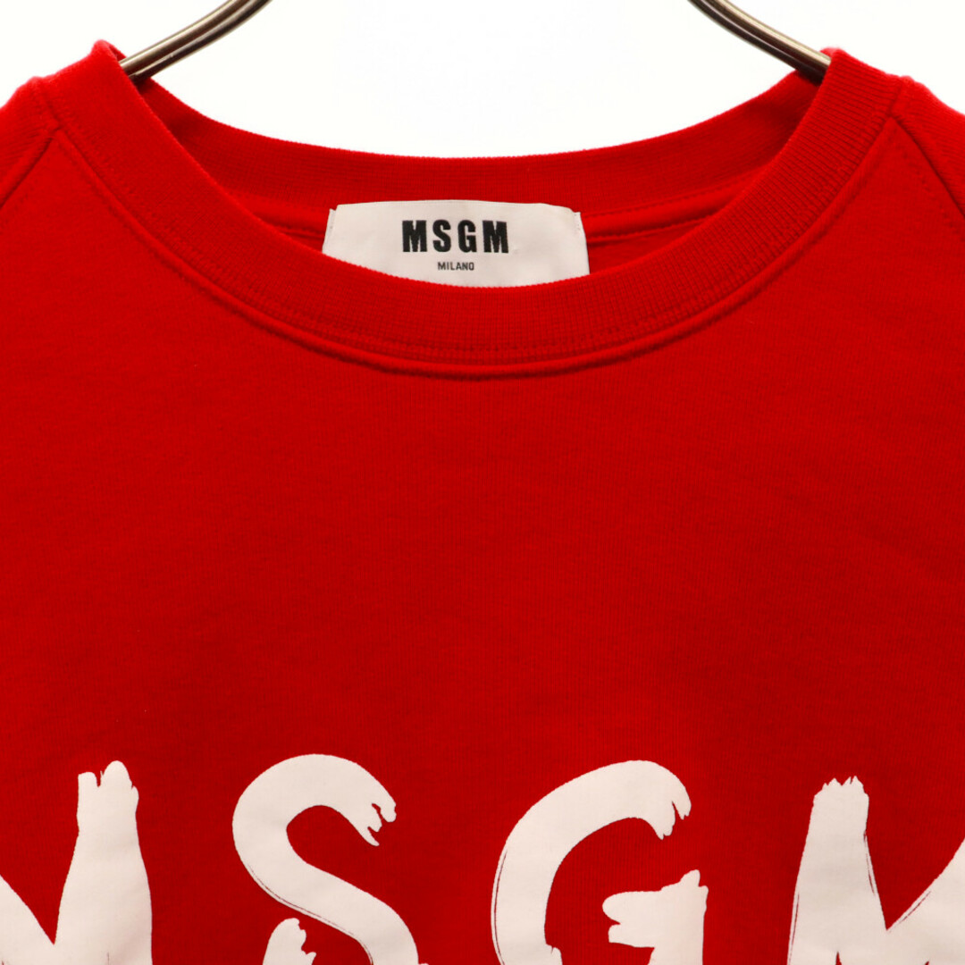 MSGM(エムエスジイエム)のMSGM エムエスジーエム 20AW ロゴプリント クルーネック長袖スウェット トレーナー レッド 2940MM104 メンズのトップス(スウェット)の商品写真