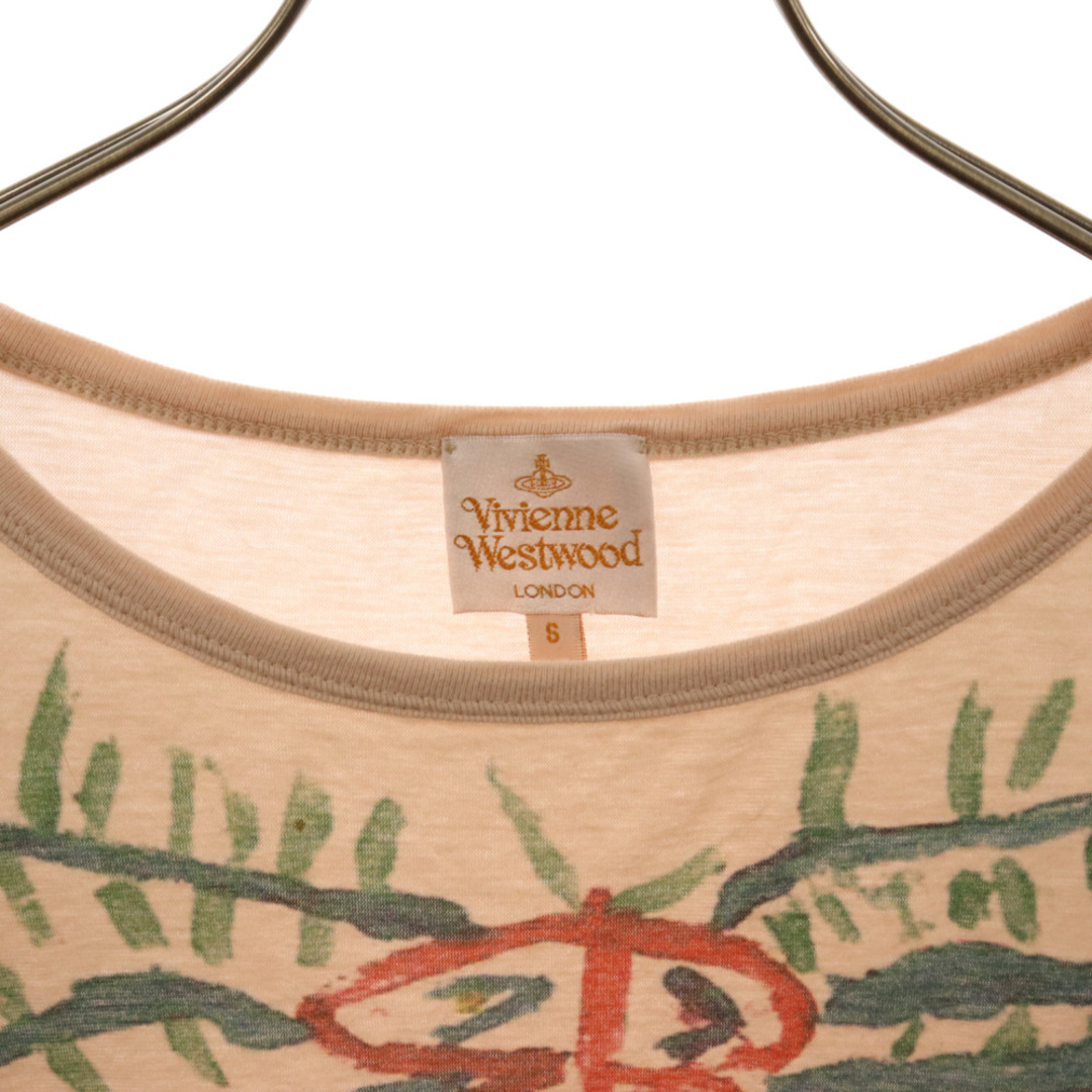 Vivienne Westwood(ヴィヴィアンウエストウッド)のVivienne Westwood ヴィヴィアンウエストウッド 90s オーブプリント 半袖カットソー グラフィックプリント 半袖Tシャツ ピンク メンズのトップス(Tシャツ/カットソー(半袖/袖なし))の商品写真