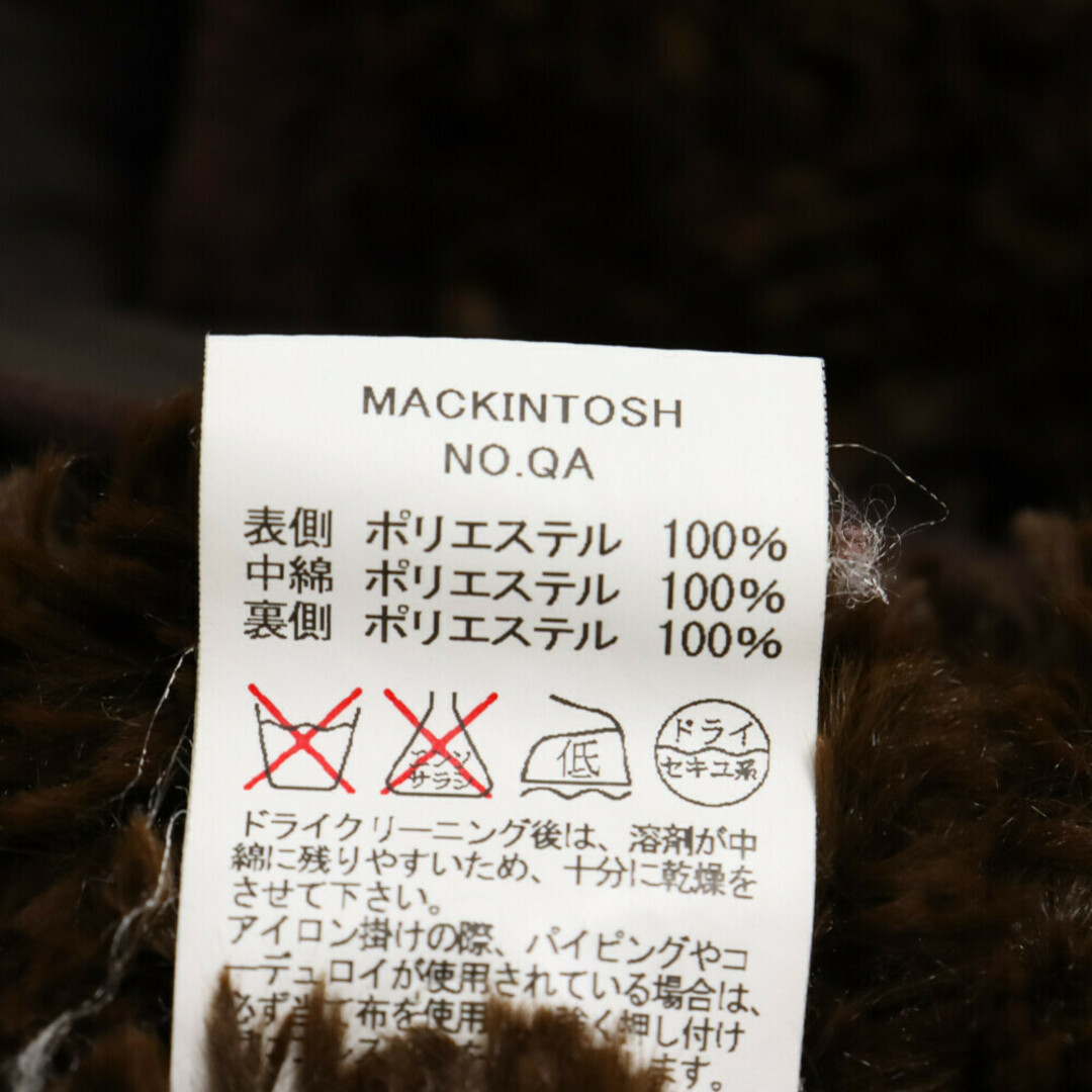 MACKINTOSH LONDON マッキントッシュ 裏ボア フーディ キルティング コート ジャケット ブラウン メンズのジャケット/アウター(フライトジャケット)の商品写真