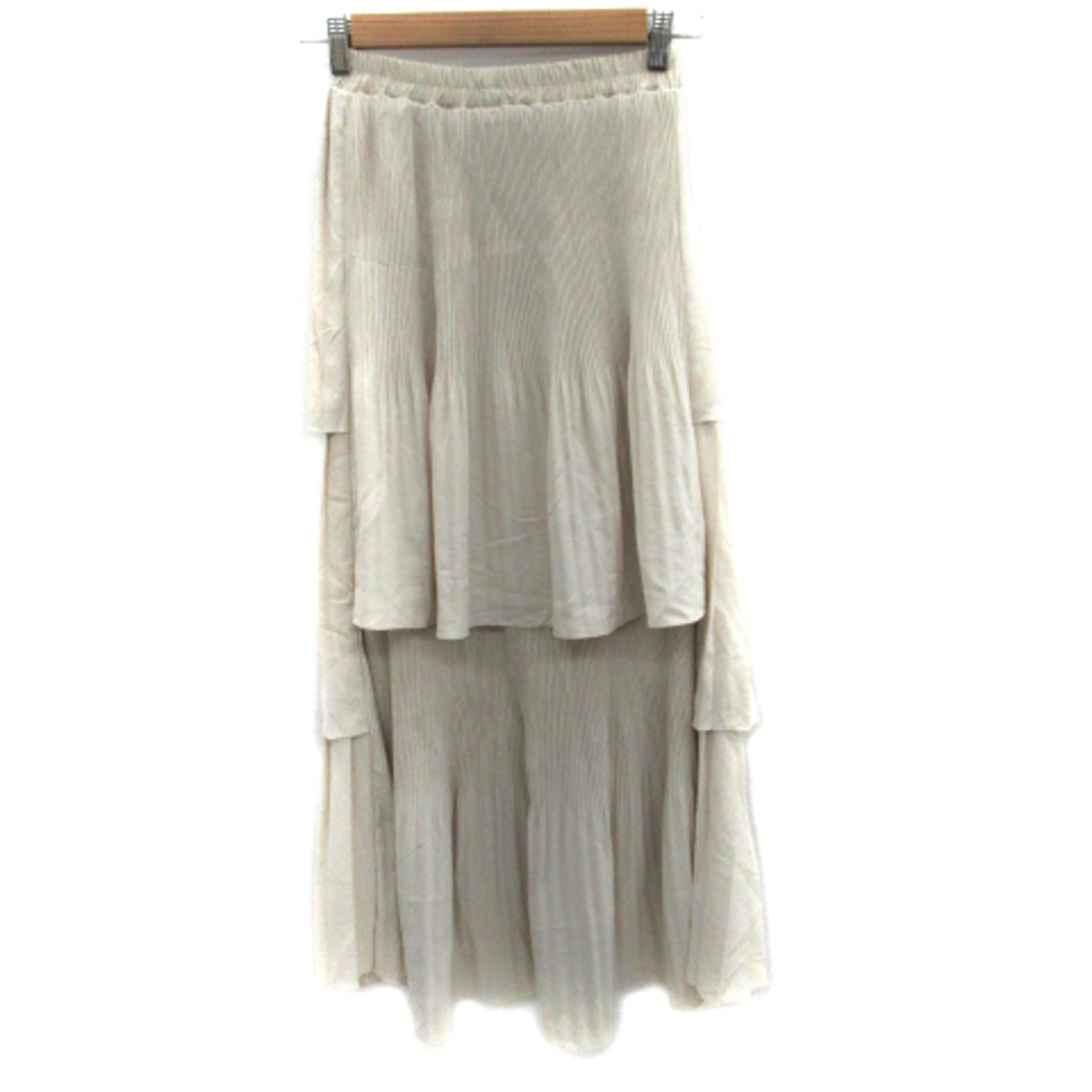 archives(アルシーヴ)のアルシーヴ プリーツスカート ティアードスカート ロング丈 F オフホワイト レディースのスカート(ロングスカート)の商品写真