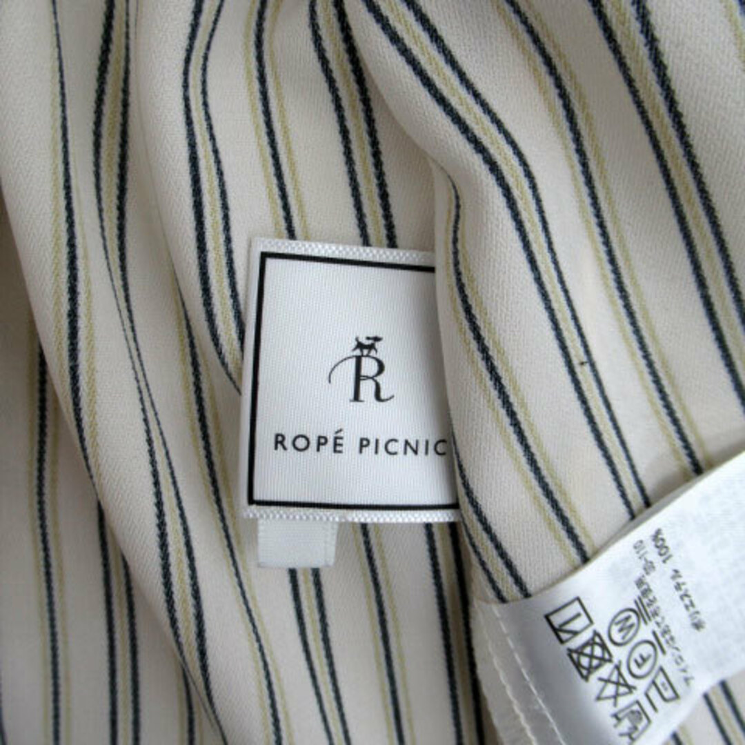 Rope' Picnic(ロペピクニック)のロペピクニック シャツ ブラウス 七分袖 ストライプ柄 38 マルチカラー 白 レディースのトップス(その他)の商品写真