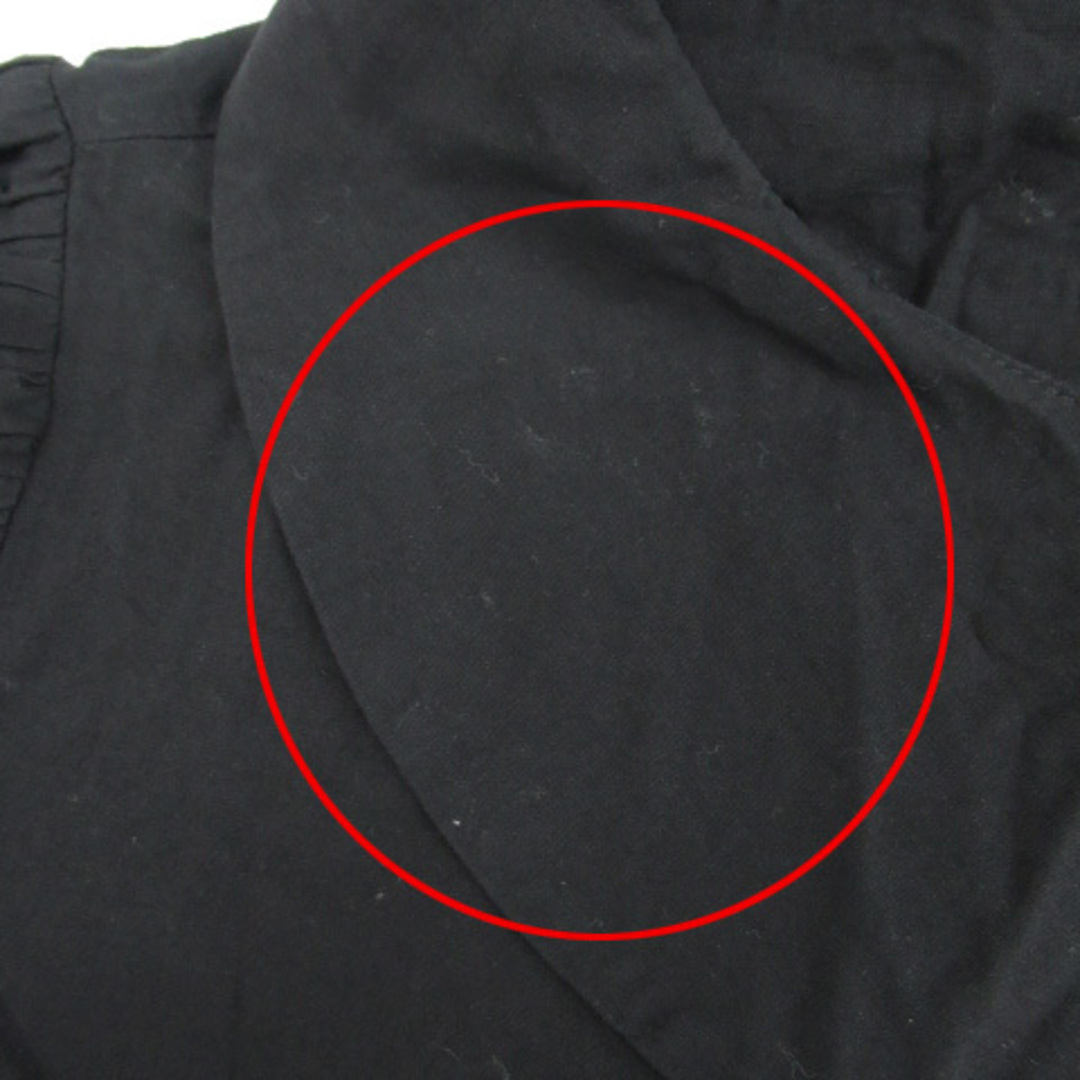 other(アザー)のラウアー LAUIR シャツ ブラウス 半袖 ラウンドカラー L 黒 ブラック レディースのトップス(シャツ/ブラウス(半袖/袖なし))の商品写真