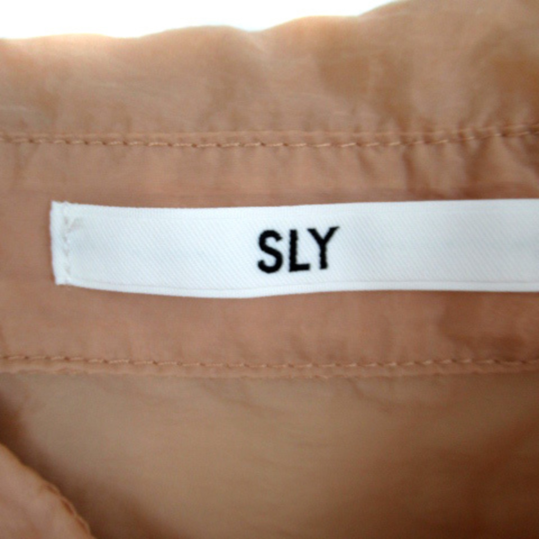 SLY(スライ)のスライ SLY シアーシャツ ブラウス 長袖 無地 F オレンジ /SM25 レディースのトップス(シャツ/ブラウス(長袖/七分))の商品写真