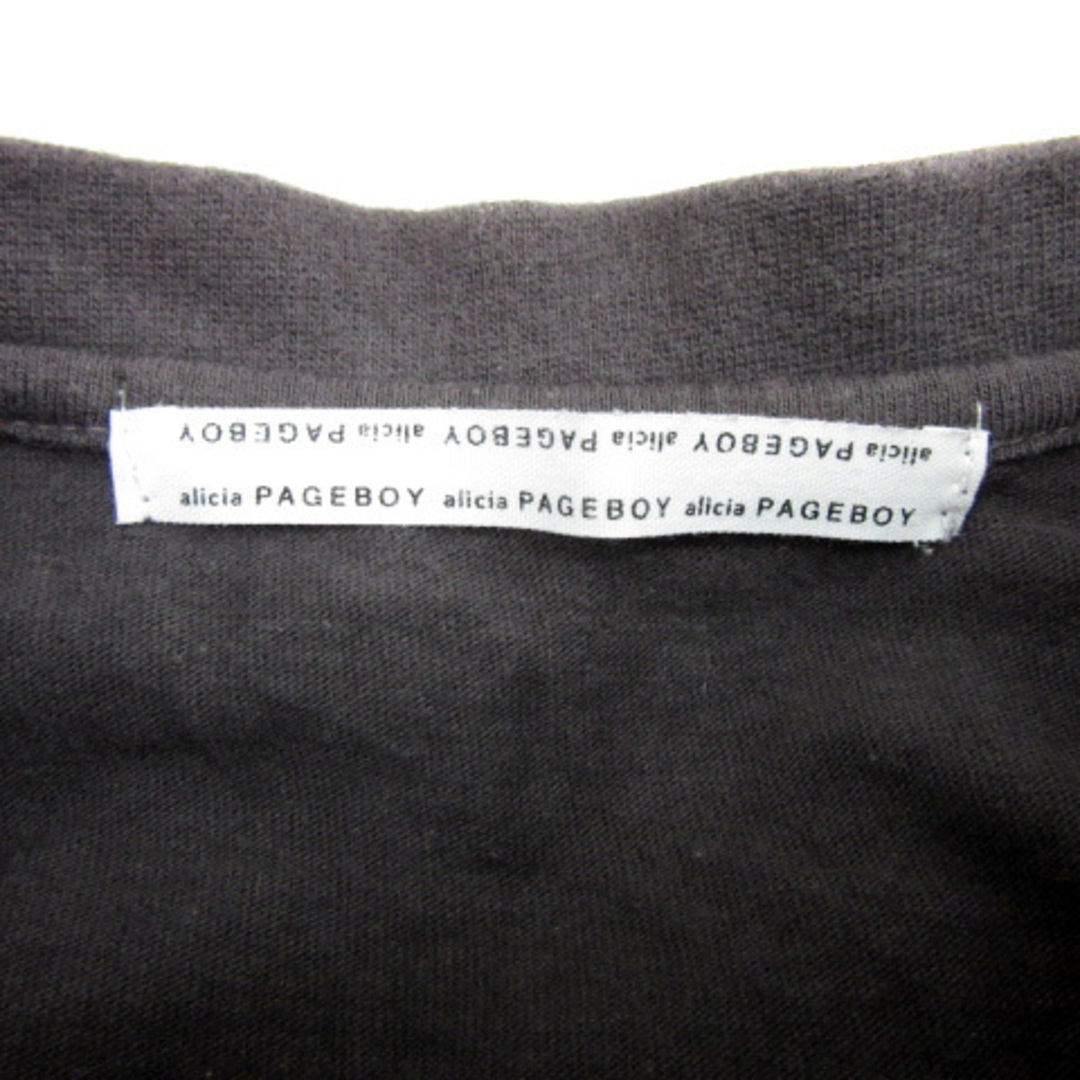 PAGEBOY(ページボーイ)のページボーイ アリシア Tシャツ カットソー 長袖 プリント チャコールグレー レディースのトップス(Tシャツ(長袖/七分))の商品写真