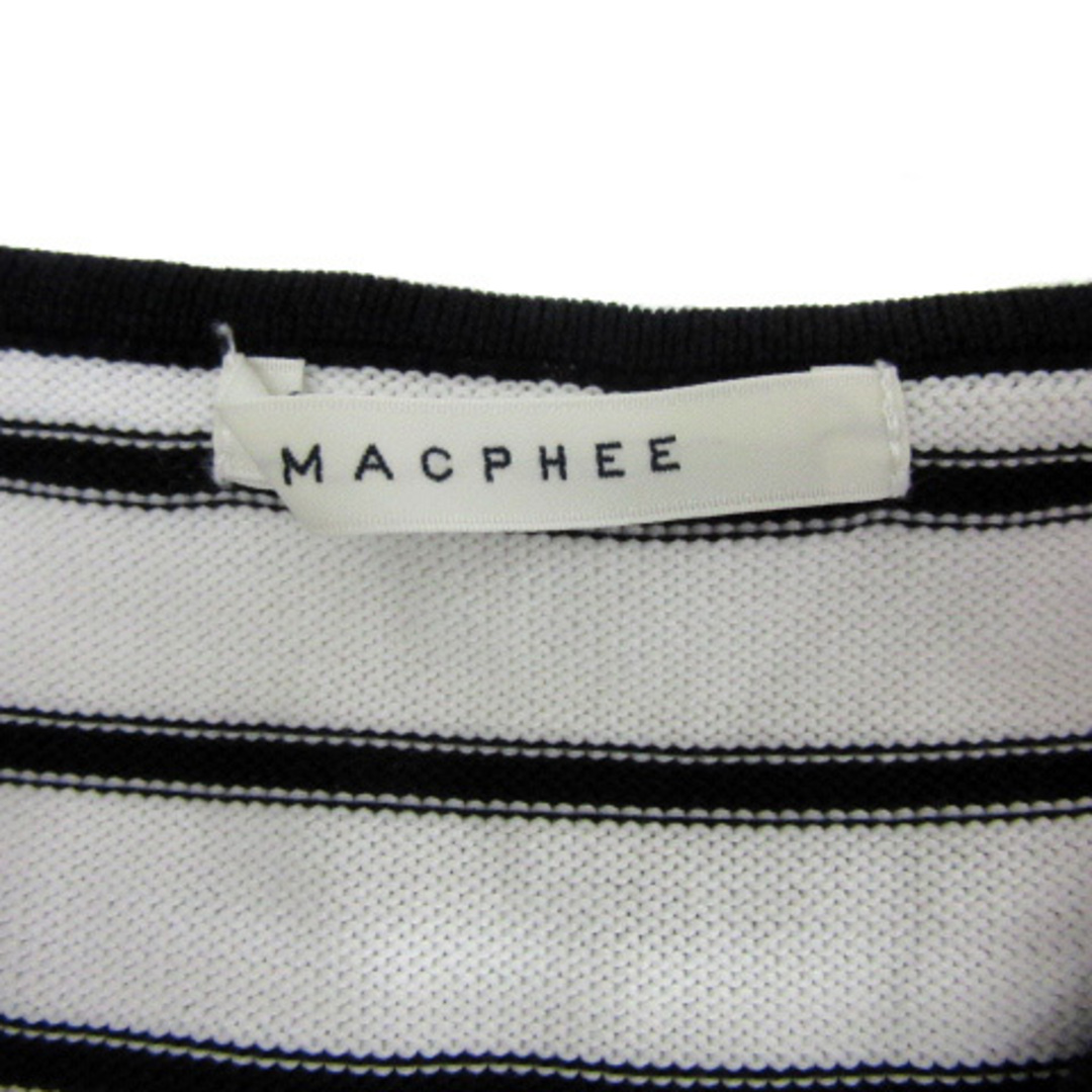 MACPHEE(マカフィー)のマカフィー  トゥモローランド ニット カットソー ノースリーブ ボーダー柄 S レディースのトップス(ニット/セーター)の商品写真