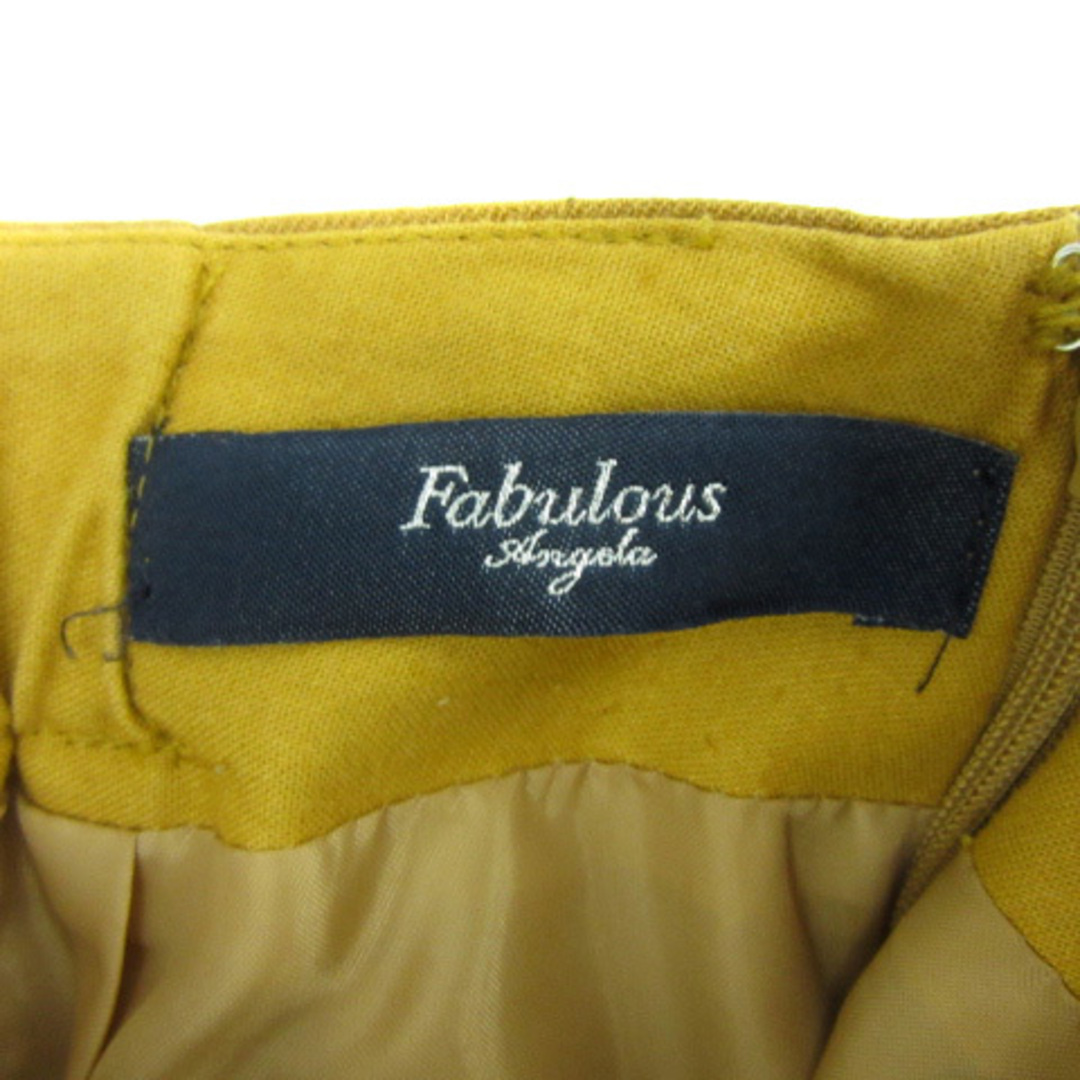 Fabulous Angela(ファビュラスアンジェラ)のファビュラス アンジェラ タイトスカート 無地 飾りベルト付き F オレンジ レディースのスカート(ひざ丈スカート)の商品写真
