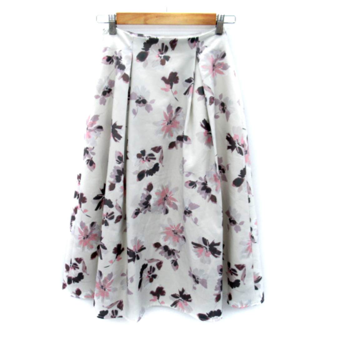 MISCH MASCH(ミッシュマッシュ)のミッシュマッシュ フレアスカート ロング丈 花柄 マルチカラー 1 オフホワイト レディースのスカート(ロングスカート)の商品写真
