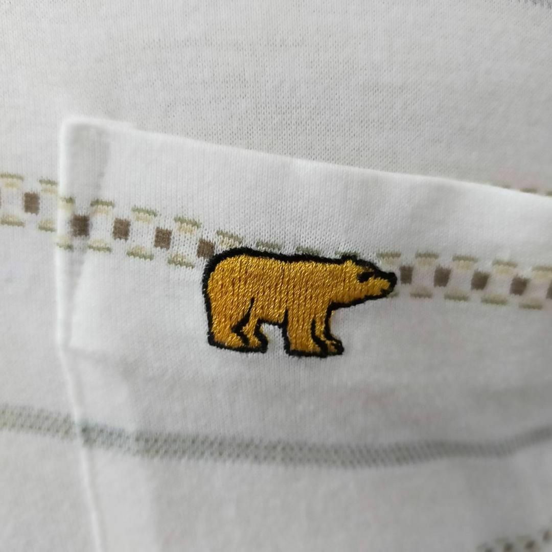 Golden Bear(ゴールデンベア)のGolden Bear ゴールデンベア 半袖シャツ ボーダー Lサイズ ゴルフ メンズのトップス(Tシャツ/カットソー(半袖/袖なし))の商品写真