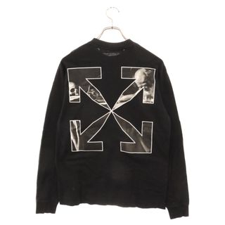 オフホワイト(OFF-WHITE)のOFF-WHITE オフホワイト 20SS CARAVAGGIO ARROW L/S カラヴァッジオ アロー グラフィックプリント クルーネック長袖Tシャツ ブラック OMAB064F21JER014(シャツ)