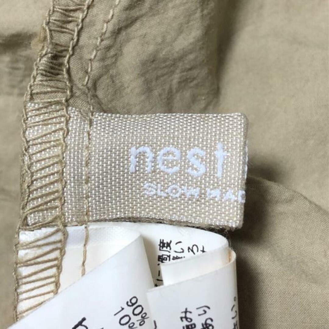 nest Robe(ネストローブ)のnest Robe(ネストローブ) ワンピース サイズF レディース美品  - ベージュ レギュラーカラー/七分袖/ロング レディースのワンピース(その他)の商品写真