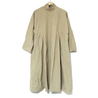 ネストローブ(nest Robe)のnest Robe(ネストローブ) ワンピース サイズF レディース美品  - ベージュ レギュラーカラー/七分袖/ロング(その他)