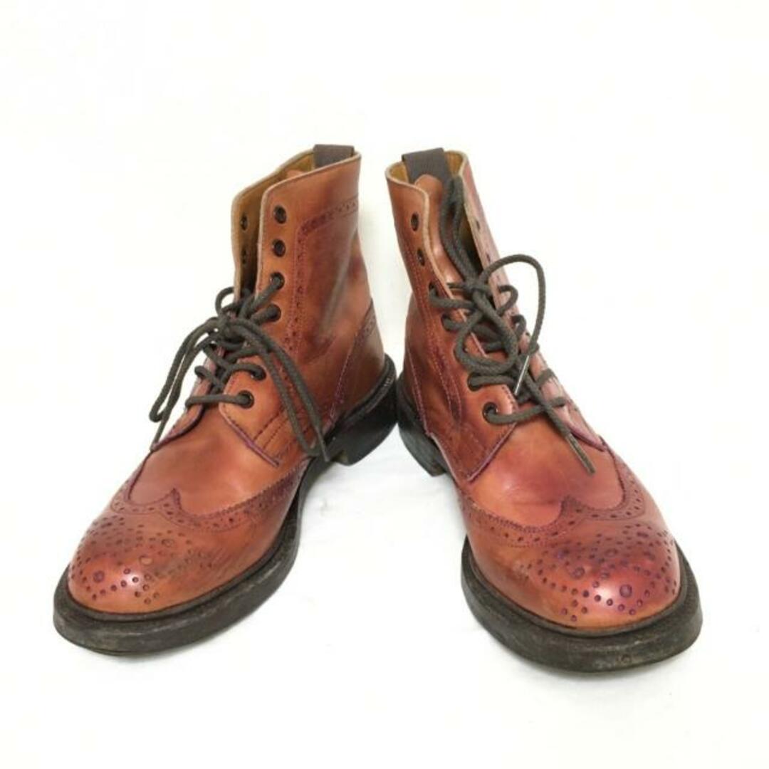 Trickers(トリッカーズ)のTricker's(トリッカーズ) ショートブーツ 5 1/2 レディース - ブラウン レースアップ/ウィングチップ/アウトソール張替済 レザー レディースの靴/シューズ(ブーツ)の商品写真