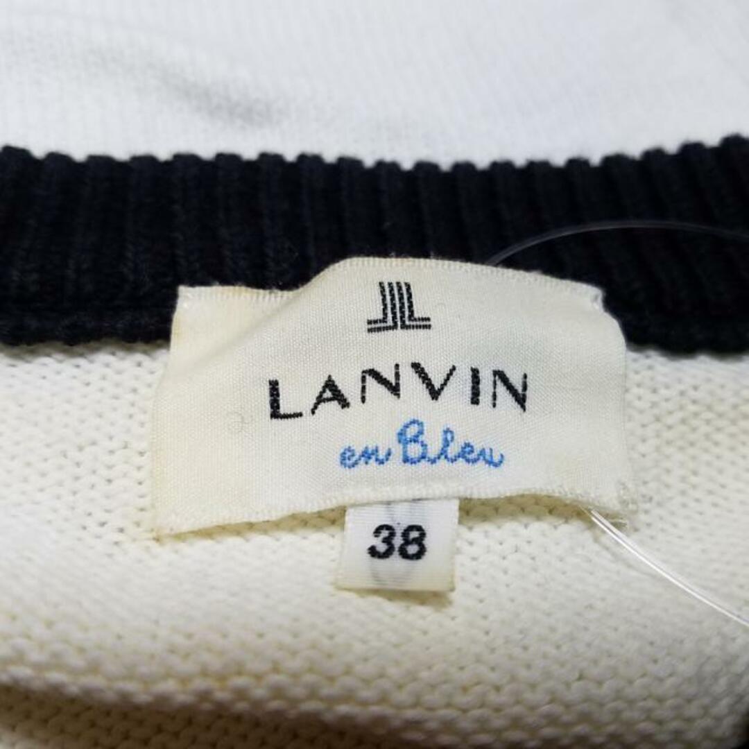 LANVIN en Bleu(ランバンオンブルー)のLANVIN en Bleu(ランバンオンブルー) 長袖セーター サイズ38 M レディース - アイボリー×黒 クルーネック レディースのトップス(ニット/セーター)の商品写真