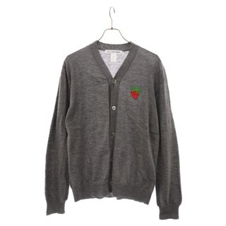 COMME des GARCONS SHIRT コムデギャルソンシャツ 23SS ストロベリーモチーフ アクリルニットカーディガン グレー FK-N014