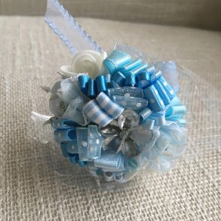 ♡ハンドメイド♡ミニミニ花束リボンブーケ･水色♡(その他)