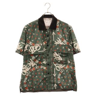 Sacai サカイ 23SS×Eric Haze Bandana Print Shirt エリックヘイズ バンダナ 半袖シャツ グリーン 23-02980M