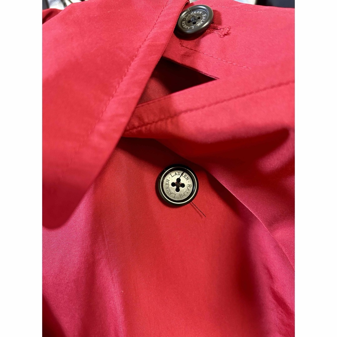 Ralph Lauren(ラルフローレン)のRALPH LAUREN 真っ赤なトレンチコートMサイズ レディースのジャケット/アウター(トレンチコート)の商品写真