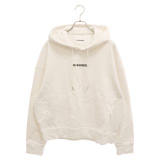 JIL SANDER ジルサンダー ロゴデザイン スウェット プルオーバーパーカー ホワイト