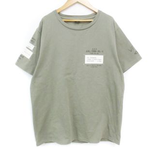 AVIREX - アヴィレックス Tシャツ カットソー 半袖 ラウンドネック  XL カーキ