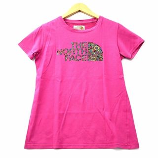 ザノースフェイス(THE NORTH FACE)のザノースフェイス フラワーロゴ コットン Tシャツ L ピンク(Tシャツ(半袖/袖なし))