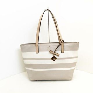 ケイトスペードニューヨーク(kate spade new york)のKate spade(ケイトスペード) トートバッグ - PXRU5754 ベージュ×白×マルチ ボーダー レザー(トートバッグ)