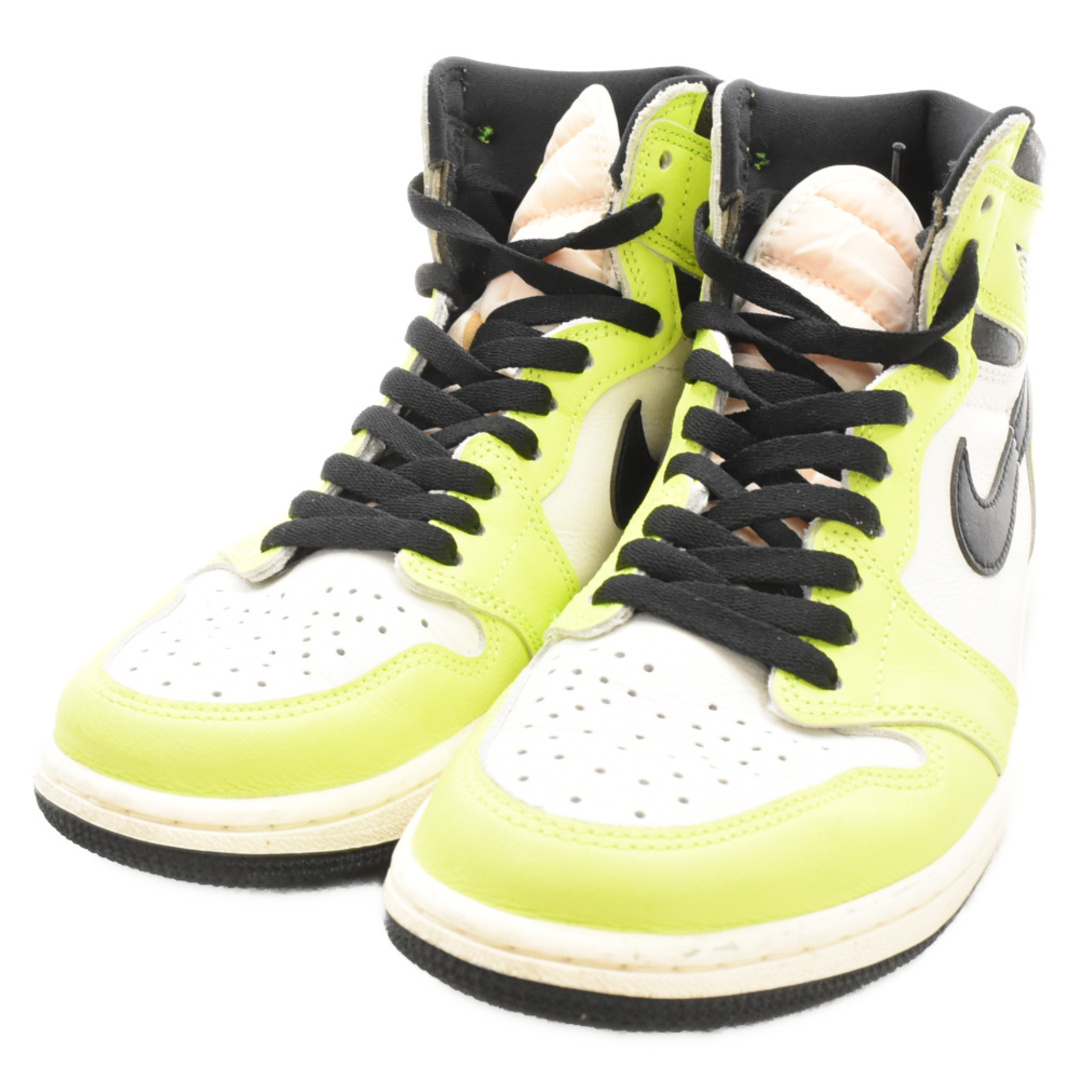 NIKE(ナイキ)のNIKE ナイキ AIR JORDAN1 HIGH OG VOLT 555088-702 エアジョーダン1 ボルト ハイカットスニーカー ホワイト/イエロー US9/27cm メンズの靴/シューズ(スニーカー)の商品写真