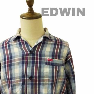 EDWIN - EDWIN エドウィン チェック柄 ルームウェア 長袖 部屋着 Mサイズ 古着