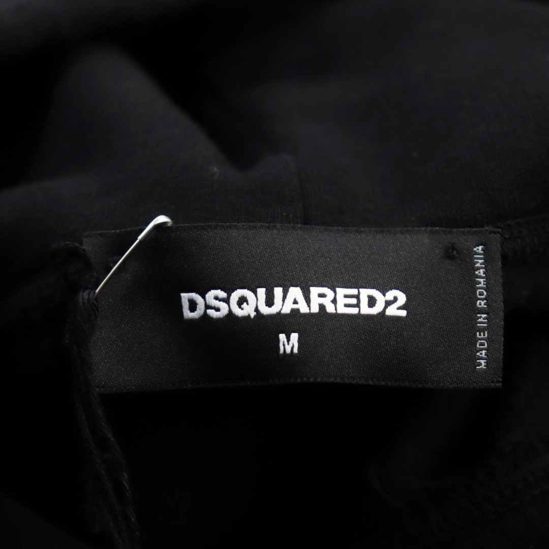 DSQUARED2(ディースクエアード)の未使用品●DSQUARED2 ディースクエアード 22AW S71GU0550 OUTLINE COOL HOODIE スウェットパーカー ブラック M イタリア製 正規品 メンズ メンズのトップス(パーカー)の商品写真