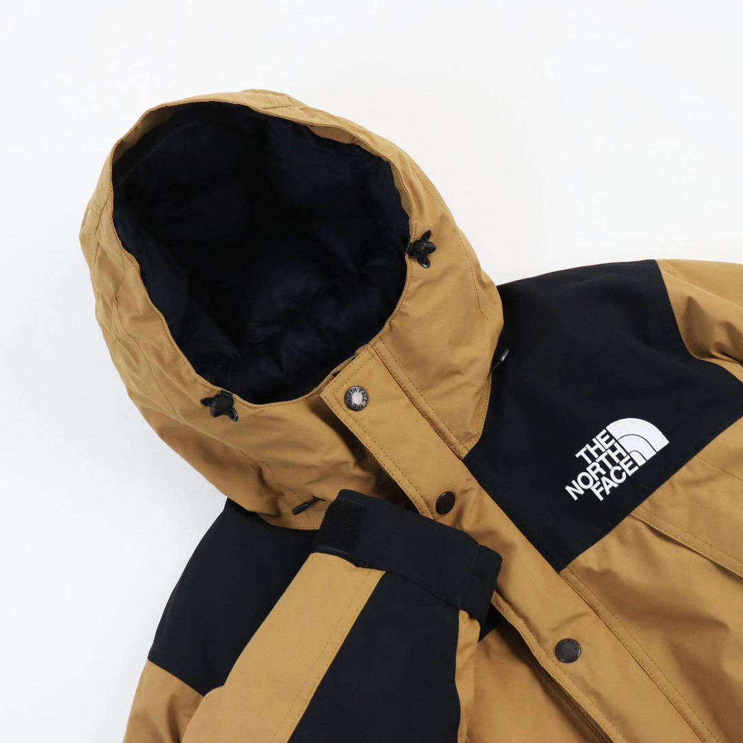 THE NORTH FACE(ザノースフェイス)の美品●THE NORTH FACE ザ・ノースフェイス NP91930 Mountain Down Jacket マウンテンダウンジャケット GORE-TEX ゴアテックス フーデッドダウンジャケット ブラウン ブラック S 正規品 メンズ メンズのジャケット/アウター(ダウンジャケット)の商品写真