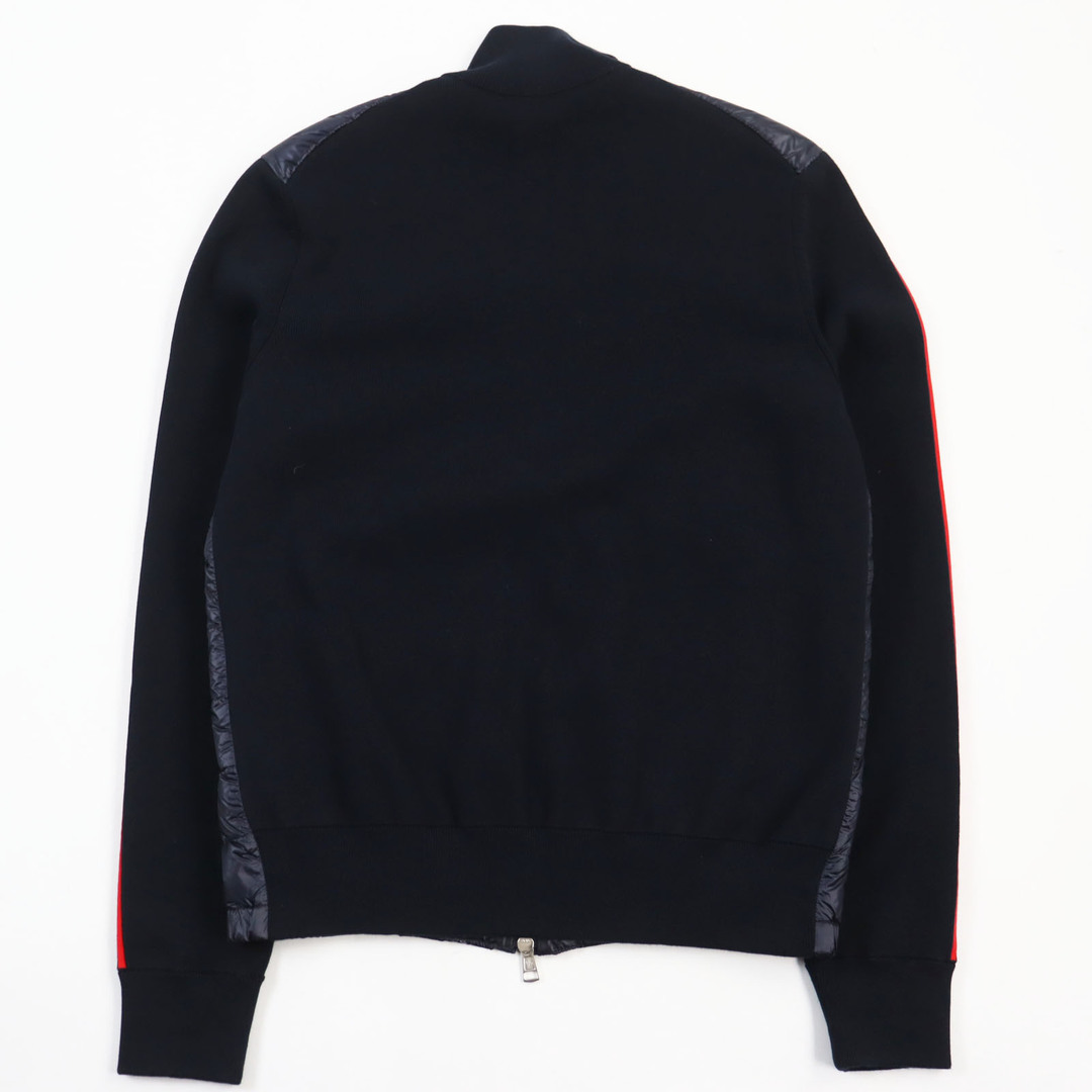 MONCLER(モンクレール)の極美品●MONCLER モンクレール 2019年製 CARDIGAN ニット切り替え ロゴ入り ダブルジップ ダウンジャケット ネイビー S 正規品 メンズ メンズのジャケット/アウター(ダウンジャケット)の商品写真